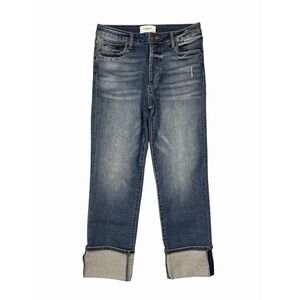 Evereve The Ever Straight Jeans Womens 28 High Rise Button Fly Stretch (e7)